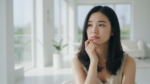 考えている女性